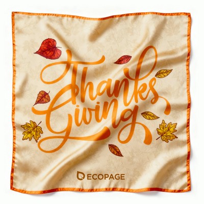 Silk-like Satin Square Bandanna (Machine Washable)